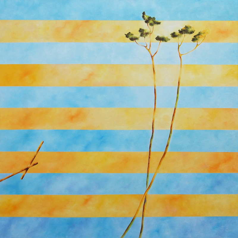 Riccardo Corti, 'E poi il mare', olio su tela, cm 100 x 100