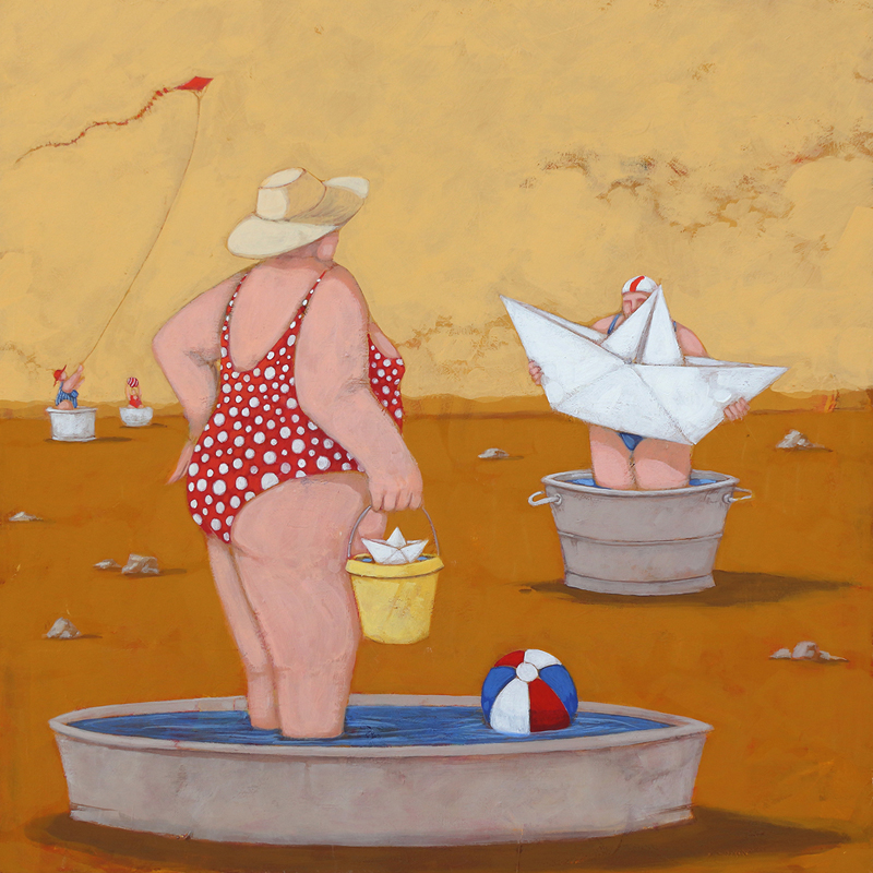 Riccardo Ruberti, 'I voli dell'ultimo sole ' (part.), tempera e olio su tela, cm 40 x 50